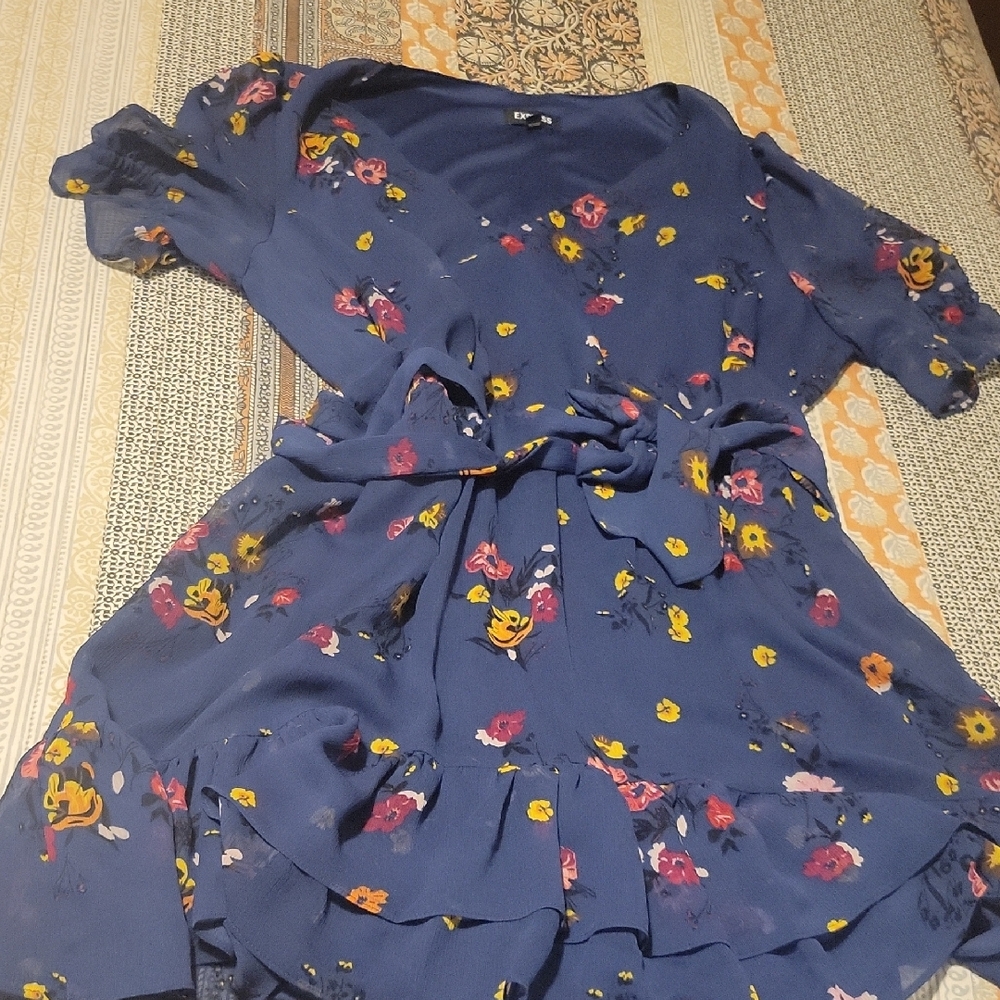 Final Price❗️Floral Blue Dress